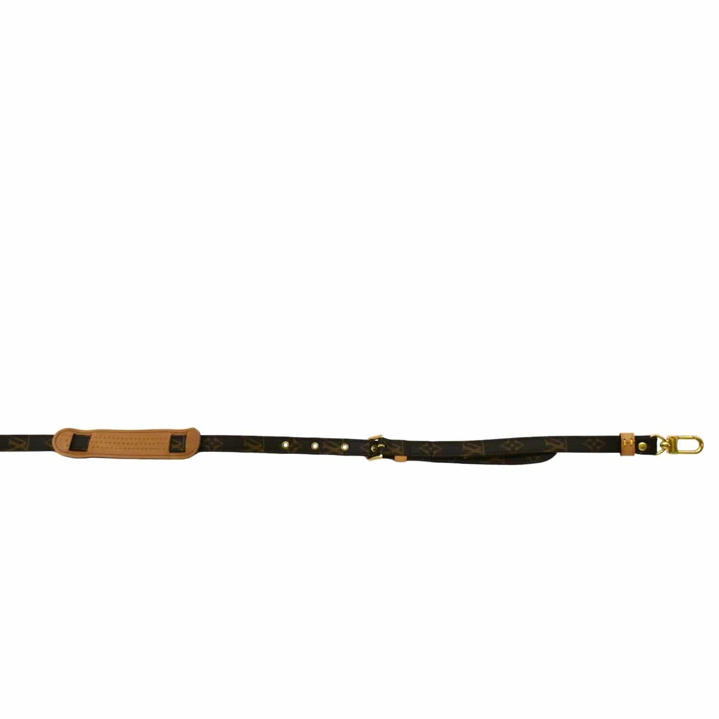 Louis Vuitton Speedy shoulder strap Dark brown Cloth ref.128474