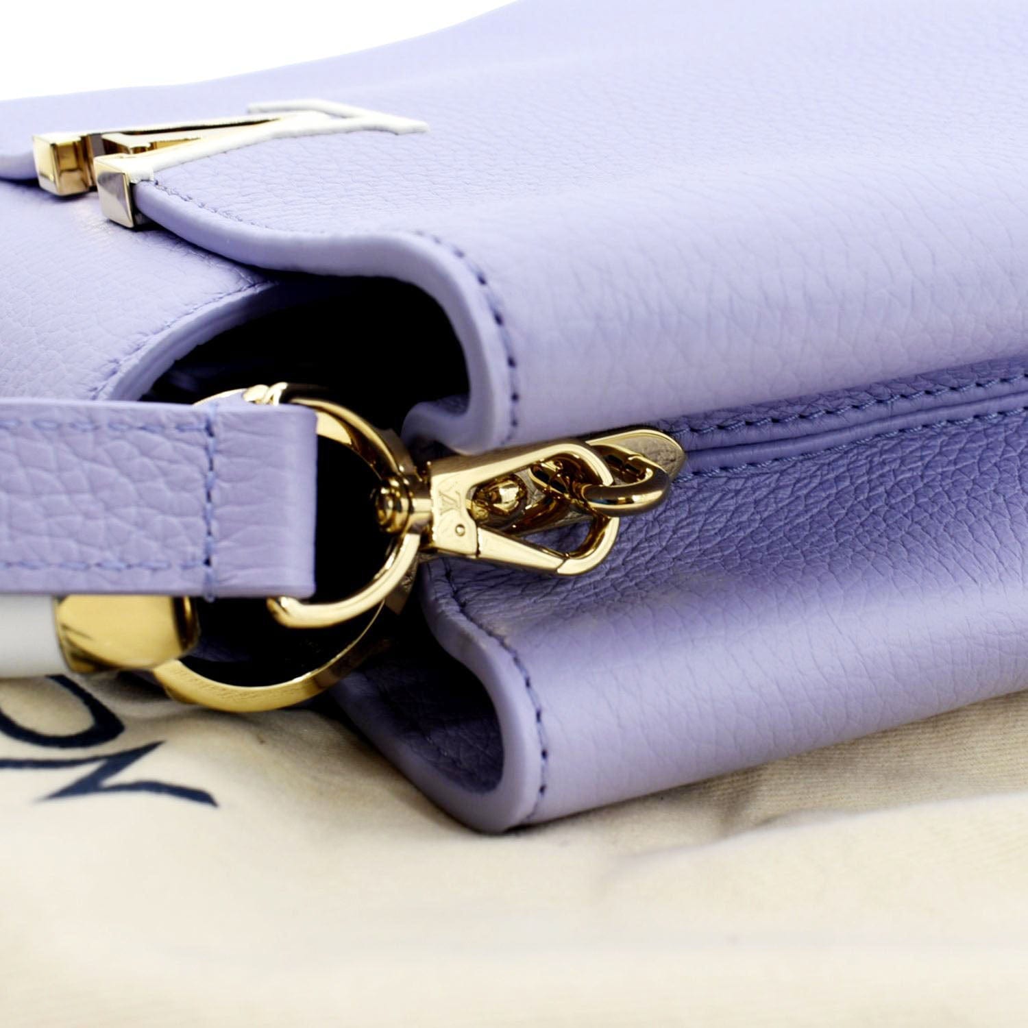 Louis Vuitton Purple Leather and Python Capucines BB Bag Louis