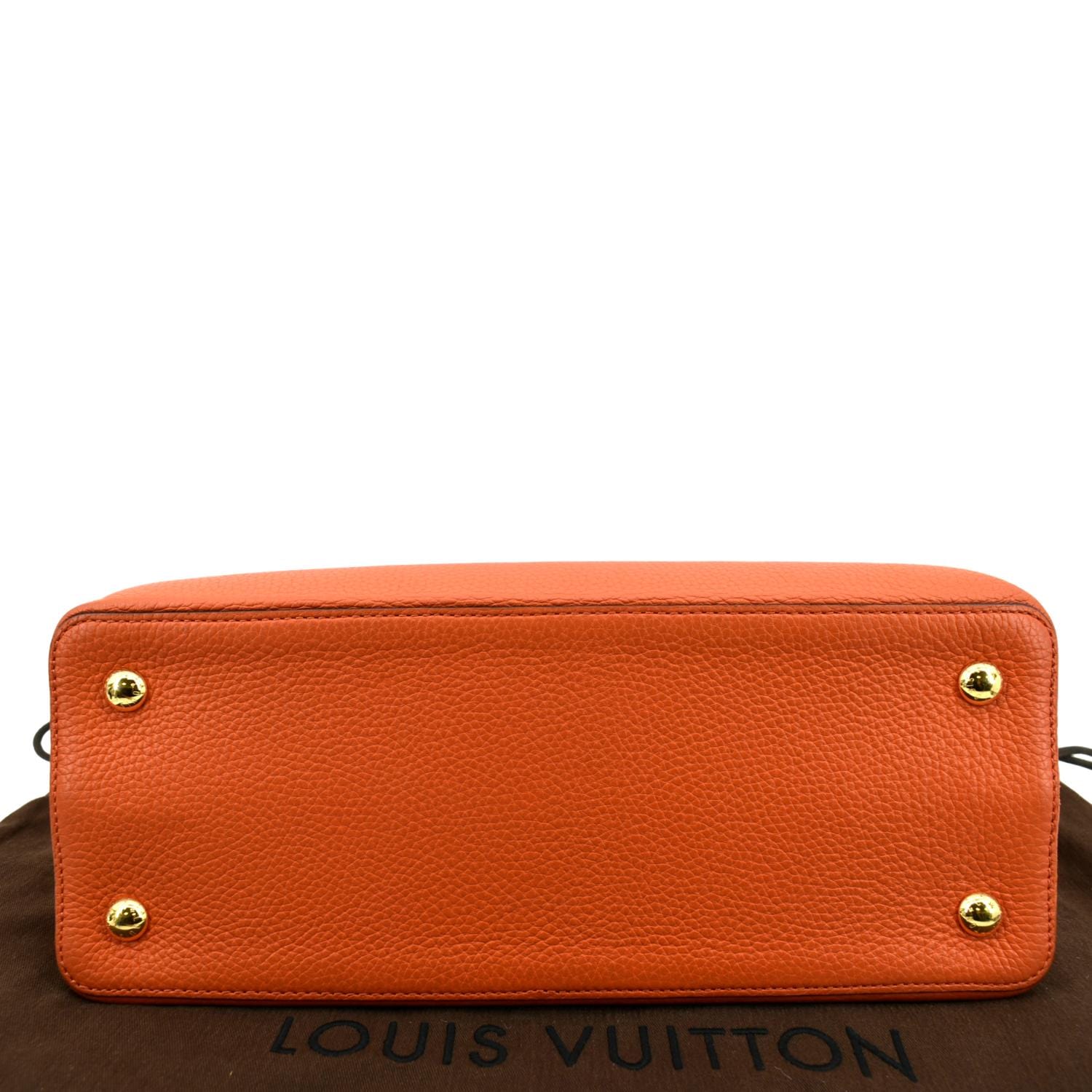 Capucines leather handbag Louis Vuitton Orange in Leather - 32746346