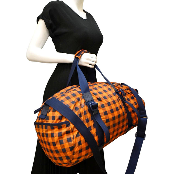 LOUIS VUITTON Keepall 50 Adventure Practical Nylon Damier Masai Duffle Travel Bag Orange - Hot Deals