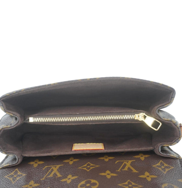 LOUIS VUITTON Metis East West Pochette Monogram Canvas chain Shoulder Bag Brown