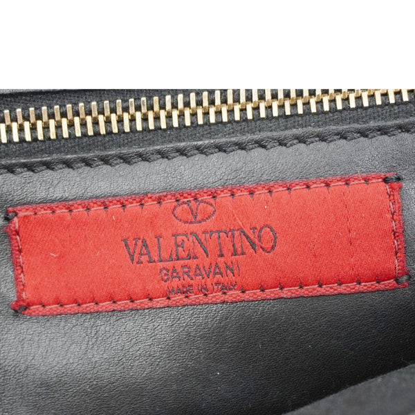 VALENTINO Garavani Rockstud Leather Tote Bag Black