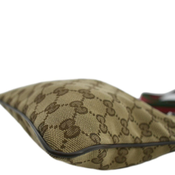 GUCCI GG Monogram Canvas Web Small Messenger Bag Beige 146309