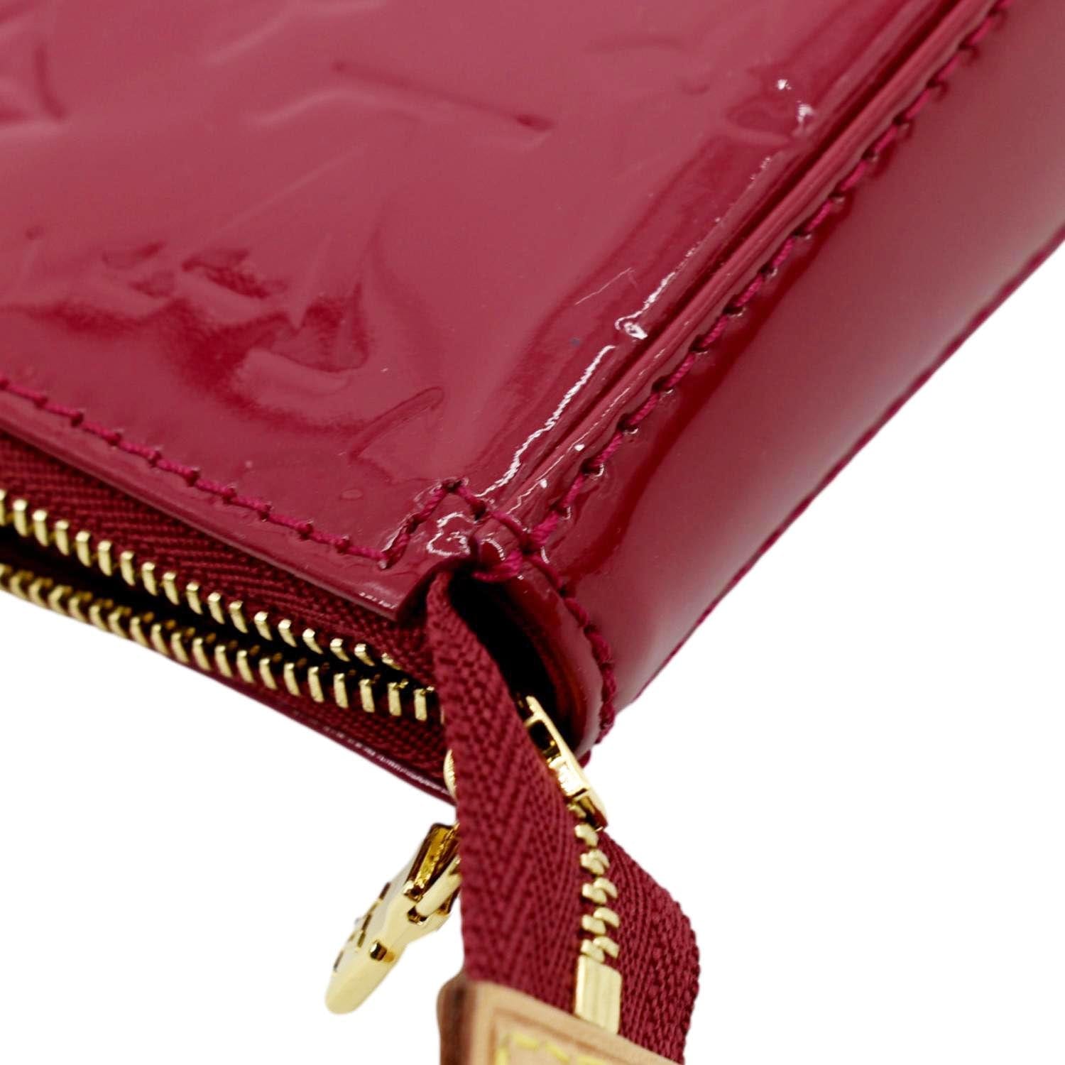 Louis Vuitton Pink Vernis Monogram Leather Pochette Bag