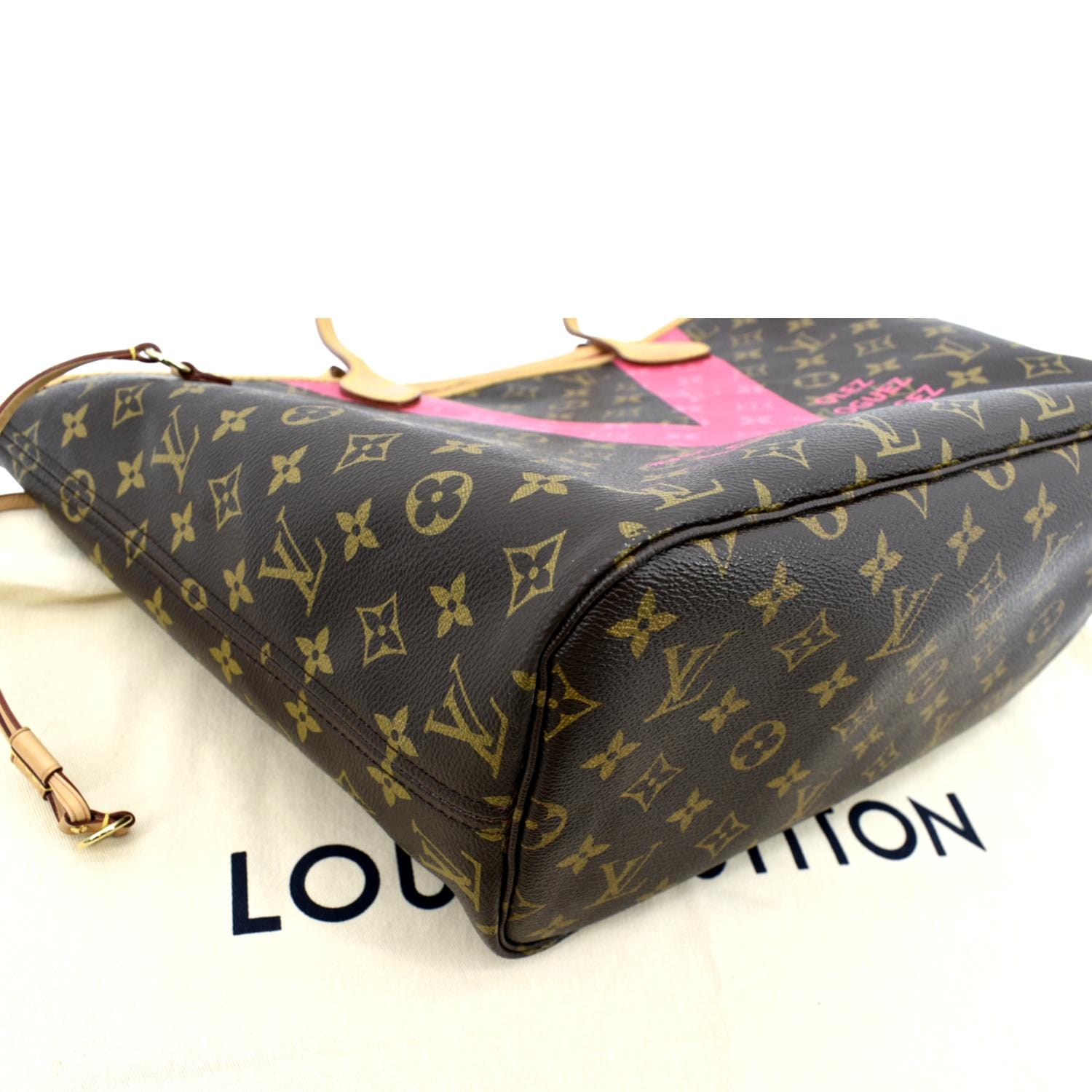 Louis Vuitton  Brown and Pink Canvas Limited Edition Neverfull