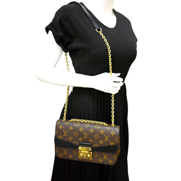 LOUIS VUITTON Marceau Monogram Canvas Shoulder Bag Black