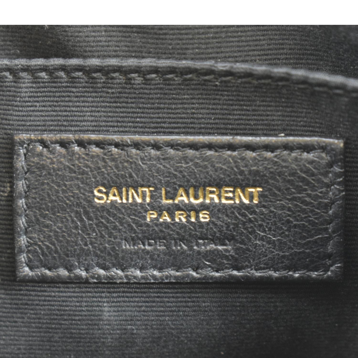 YVES SAINT LAURENT Lou Chevron Leather Camera Crossbody Bag Beige