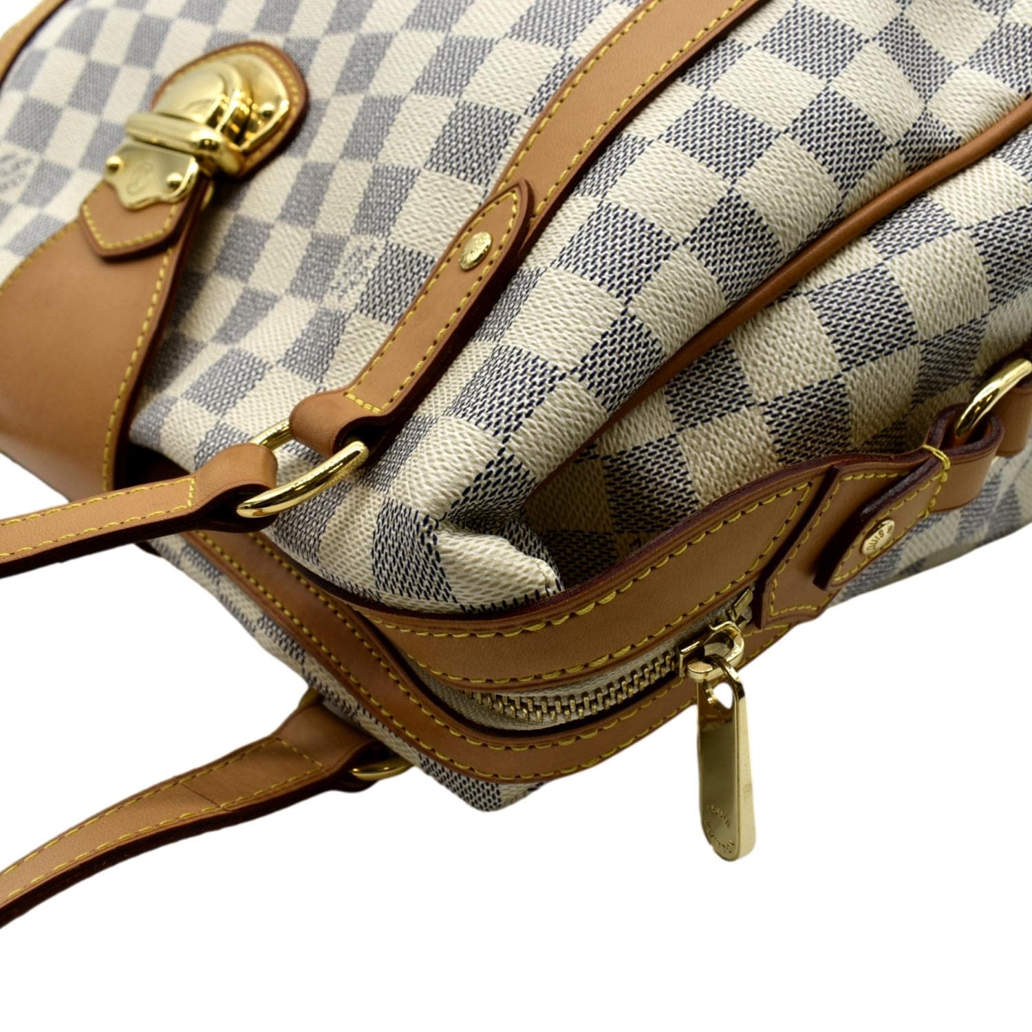 Louis Vuitton, Bags, Pre Loved Louis Vuitton Stresa Pm Shoulder Hand Bag  Damier Azur Canvas N4222