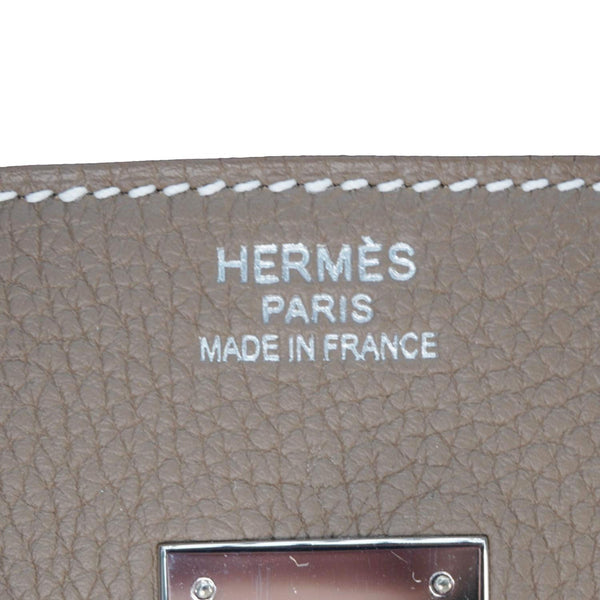 HERMES Birkin 35 Togo Leather Tote Bag Etoupe