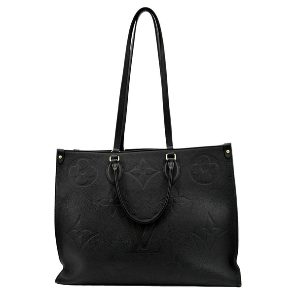 LOUIS VUITTON  Onthego GM Monogram Empreinte Leather Tote Bag Black