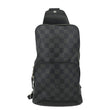 LOUIS VUITTON Avenue Sling Damier Graphite Backpack Bag Black