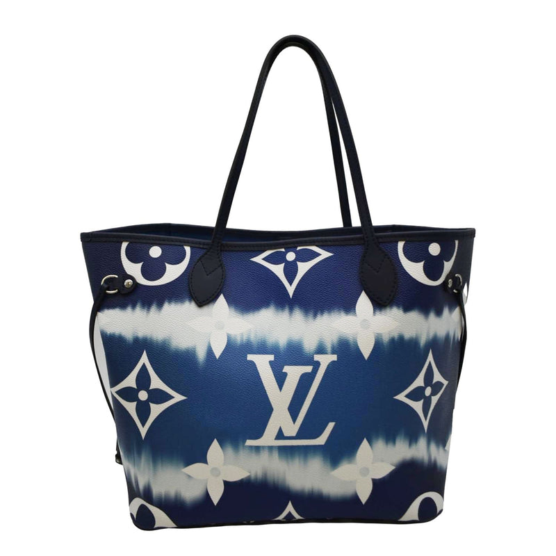 Louis Vuitton Blue Monogram Escale Coated Canvas Neverfull mm Silver Hardware, 2020 (Very Good), Womens Handbag