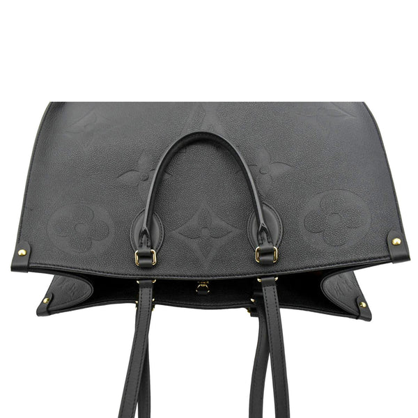 LOUIS VUITTON  Onthego GM Monogram Empreinte Leather Tote Bag Black