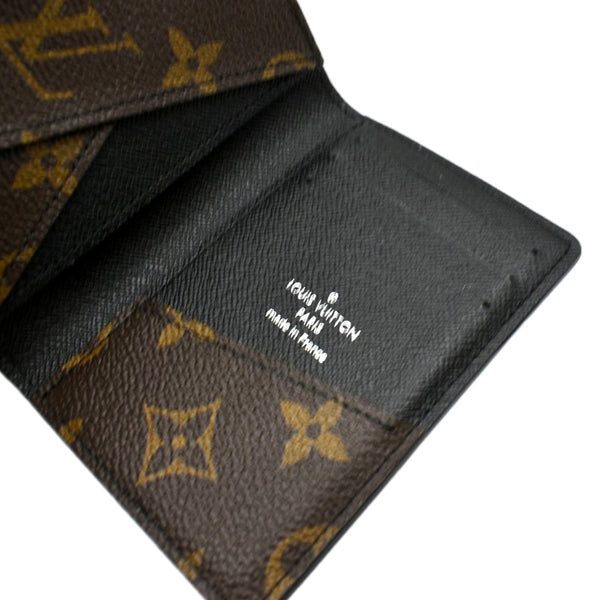 LOUIS VUITTON Pocket Organizer Monogram Canvas Wallet Black/Brown