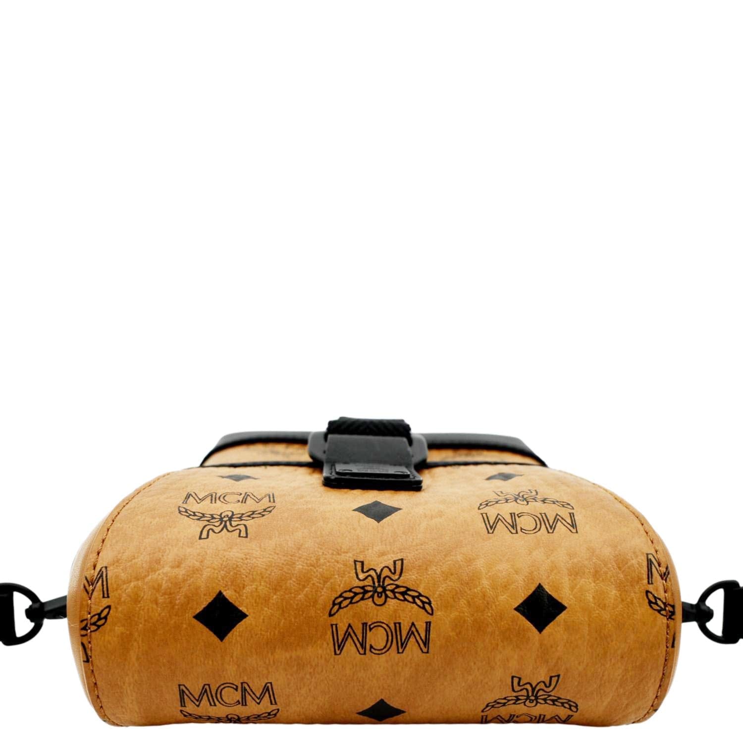 Mcm Portuna Small Crossbody Bag Cognac