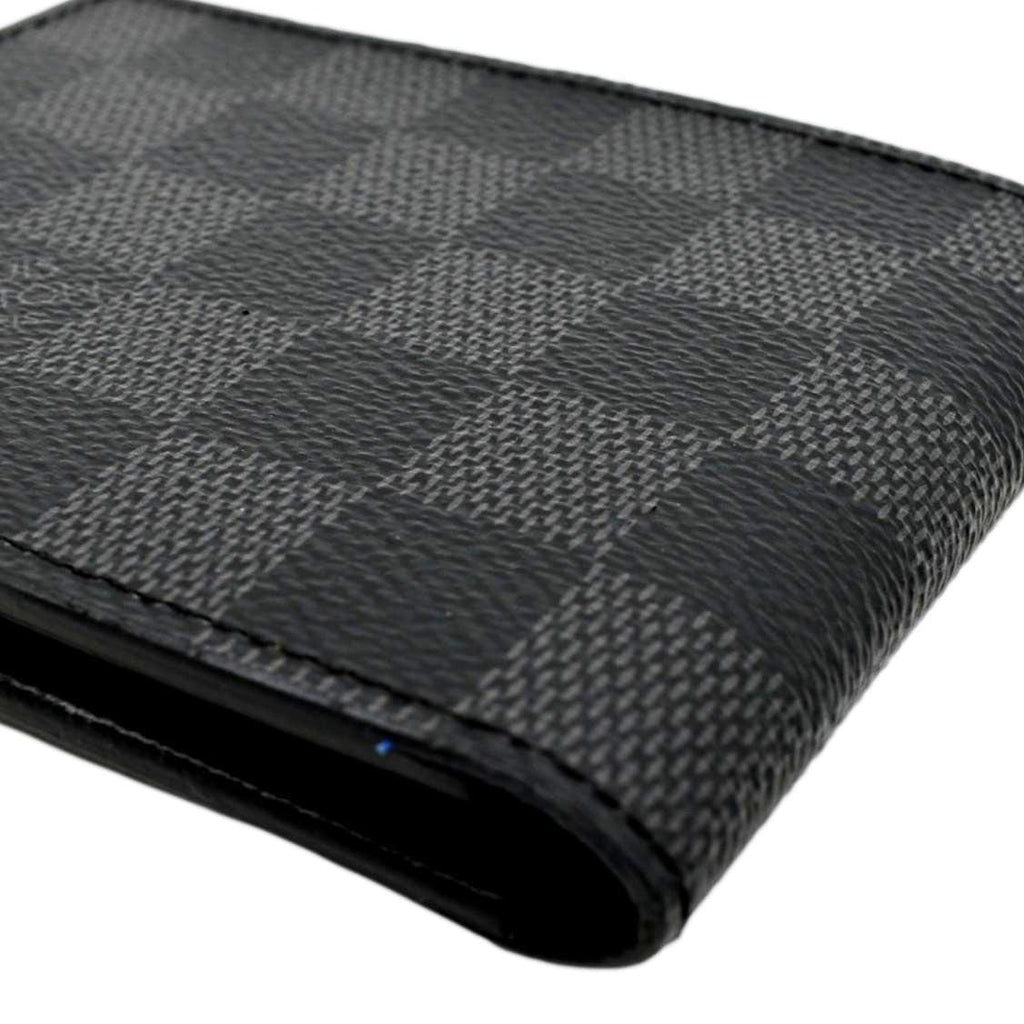 LOUIS VUITTON Damier Graphite Canvas Multiple Wallet Black