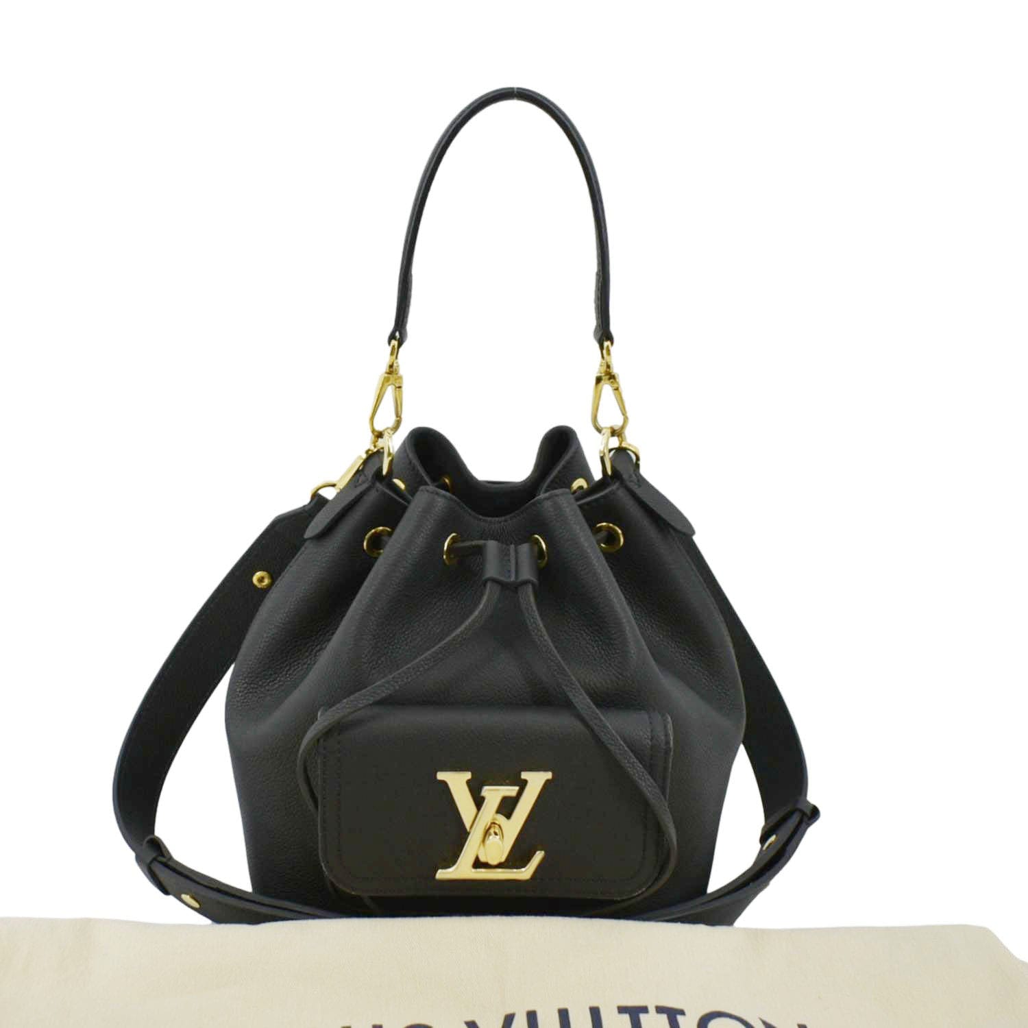 Louis Vuitton Lockme Pocket Bucket Bag Leather Neutral