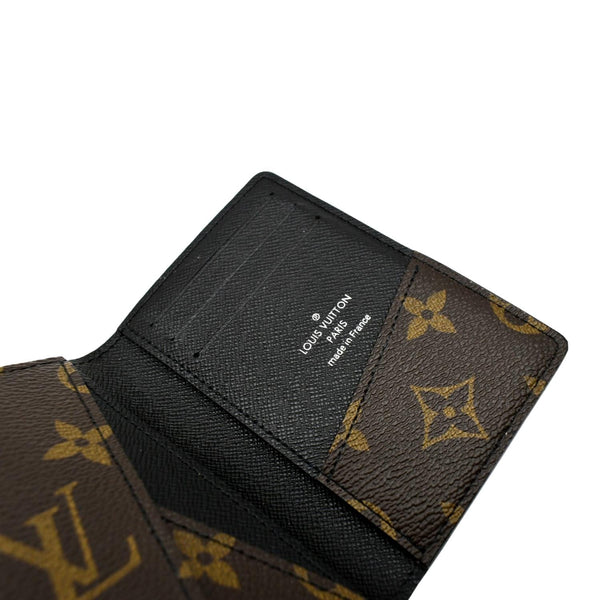 LOUIS VUITTON Pocket Organizer Monogram Canvas Wallet Black/Brown