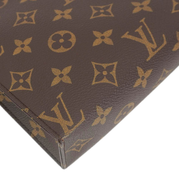 LOUIS VUITTON Toiletry 19 Pouch Monogram Canvas Clutch Brown