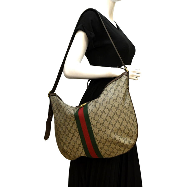 GUCCI Ophidia GG Supreme Canvas Shoulder Bag Beige 547939