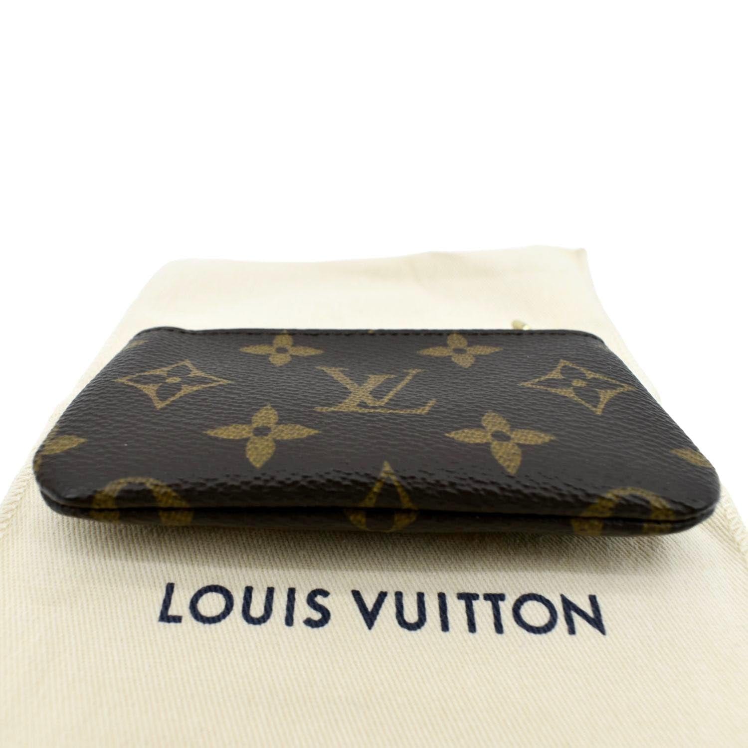 Louis Vuitton Pochette Cles Monogram Orange Black in Canvas with