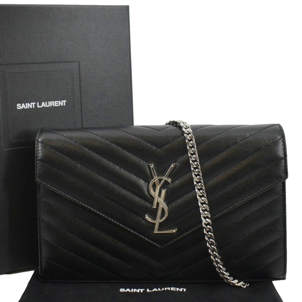 Yves Saint Laurent Cassandre Chain Leather Crossbody Bag