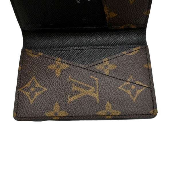 LOUIS VUITTON Pocket Organizer Monogram Canvas Wallet Black/Brown