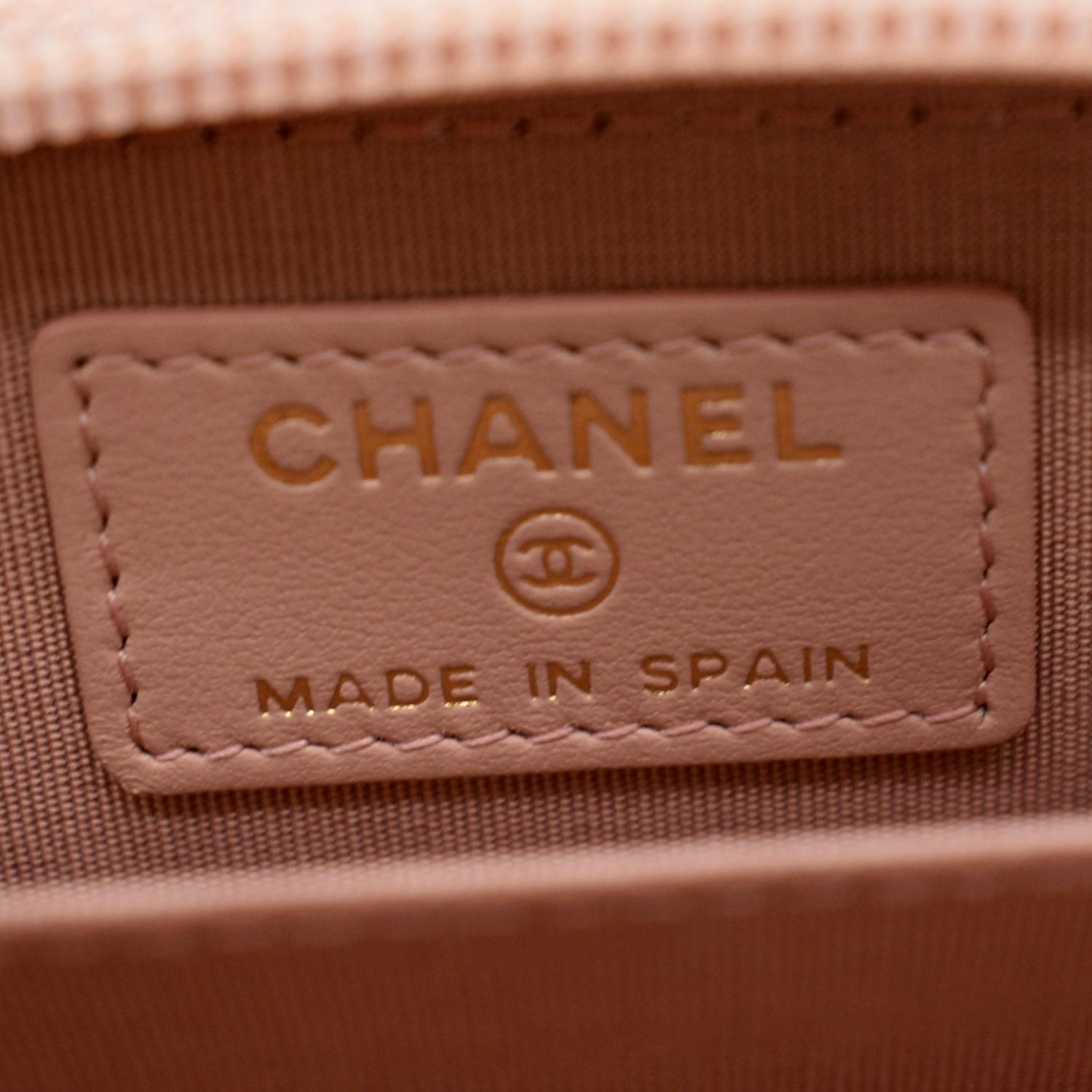 Chanel zipper wallet caviat leather Pink ref.1004341 - Joli Closet