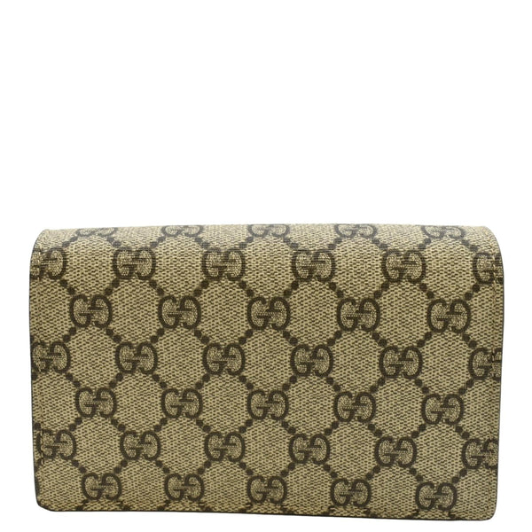 GUCCI Dionysus Super Mini GG Supreme Canvas Bag Taupe