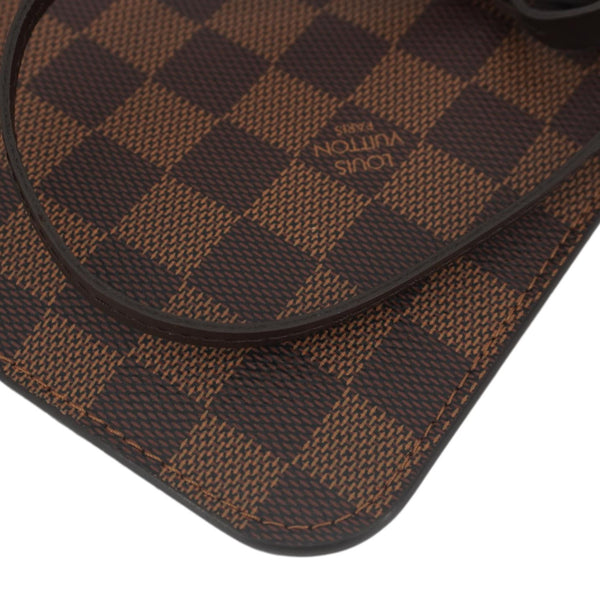 LOUIS VUITTON  Neverfull Damier Ebene Pochette Wristlet Pouch Brown