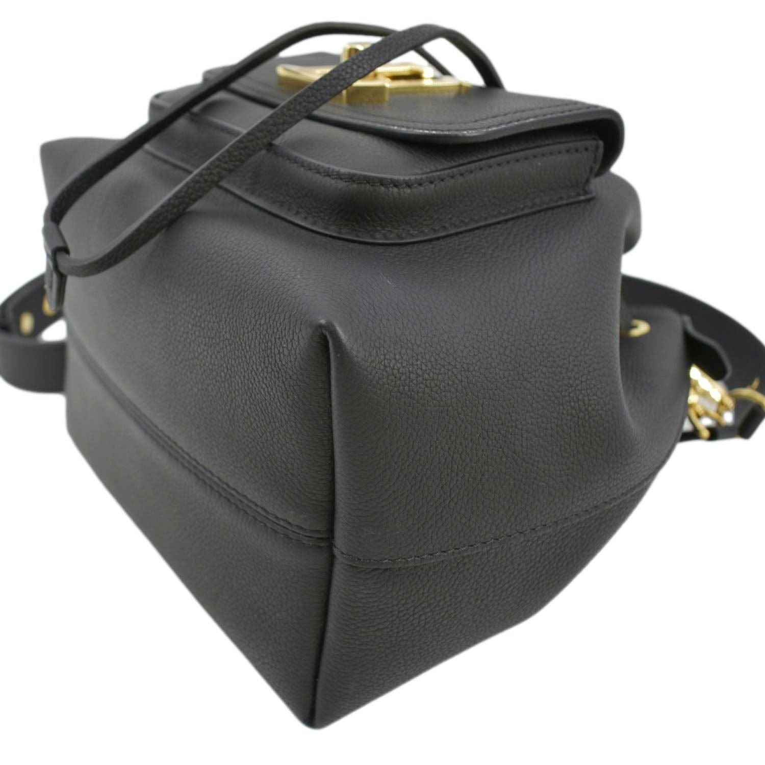 Lockme bucket leather handbag Louis Vuitton Black in Leather - 36746788