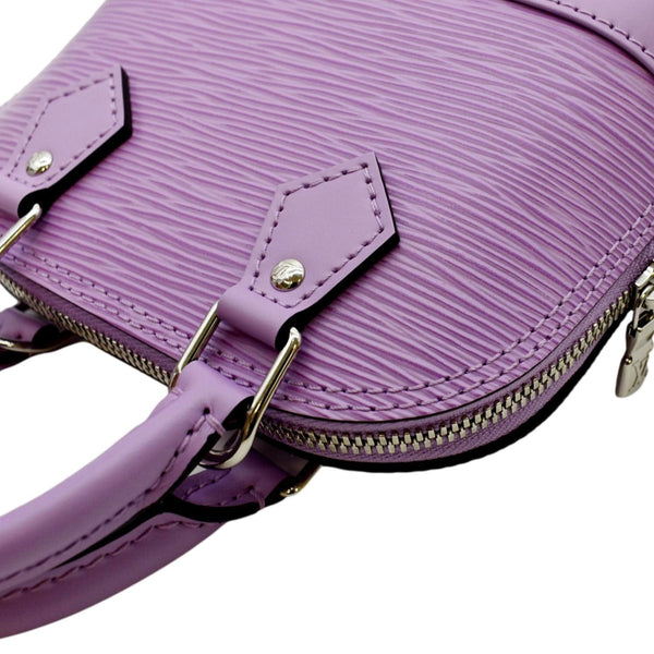 LOUIS VUITTON Nano Alma Epi Leather Top Handle Shoulder Bag Purple