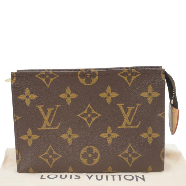 LOUIS VUITTON Toiletry Pouch Small Monogram Canvas Clutch Brown