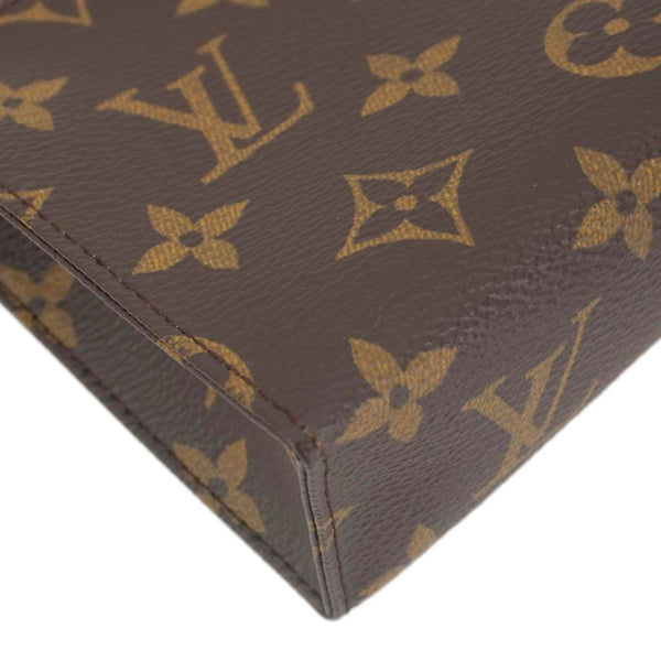 LOUIS VUITTON Toiletry Pouch Small Monogram Canvas Clutch Brown