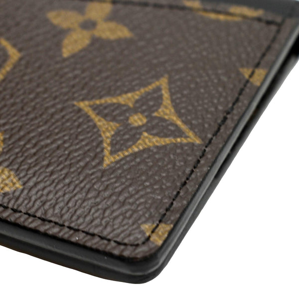 LOUIS VUITTON Pocket Organizer Monogram Canvas Wallet Black/Brown