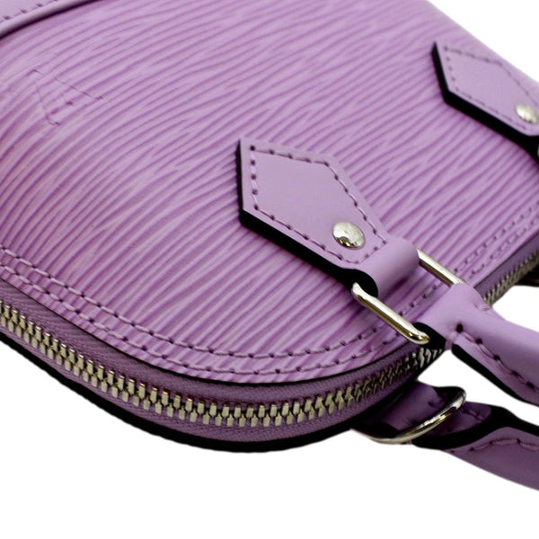 LOUIS VUITTON Nano Alma Epi Leather Top Handle Shoulder Bag Purple