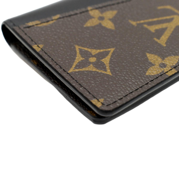 LOUIS VUITTON Pocket Organizer Monogram Canvas Wallet Black/Brown