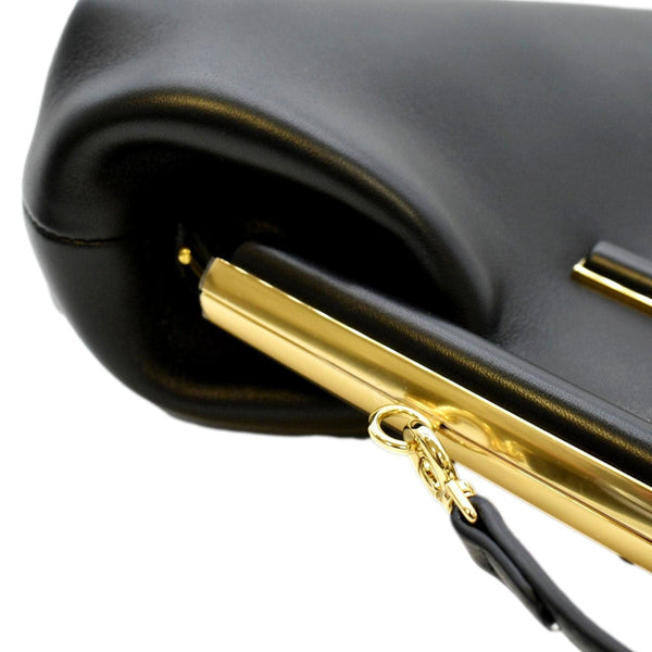 FENDI First Leather Shoulder Bag Black