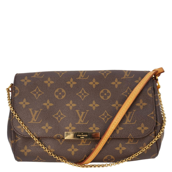 LOUIS VUITTON Favorite MM Monogram Canvas Shoulder Bag Brown