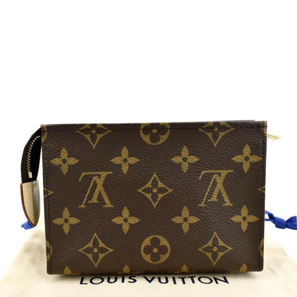 LOUIS VUITTON Toiletry 15 Monogram Canvas Cosmetics Pouch Brown