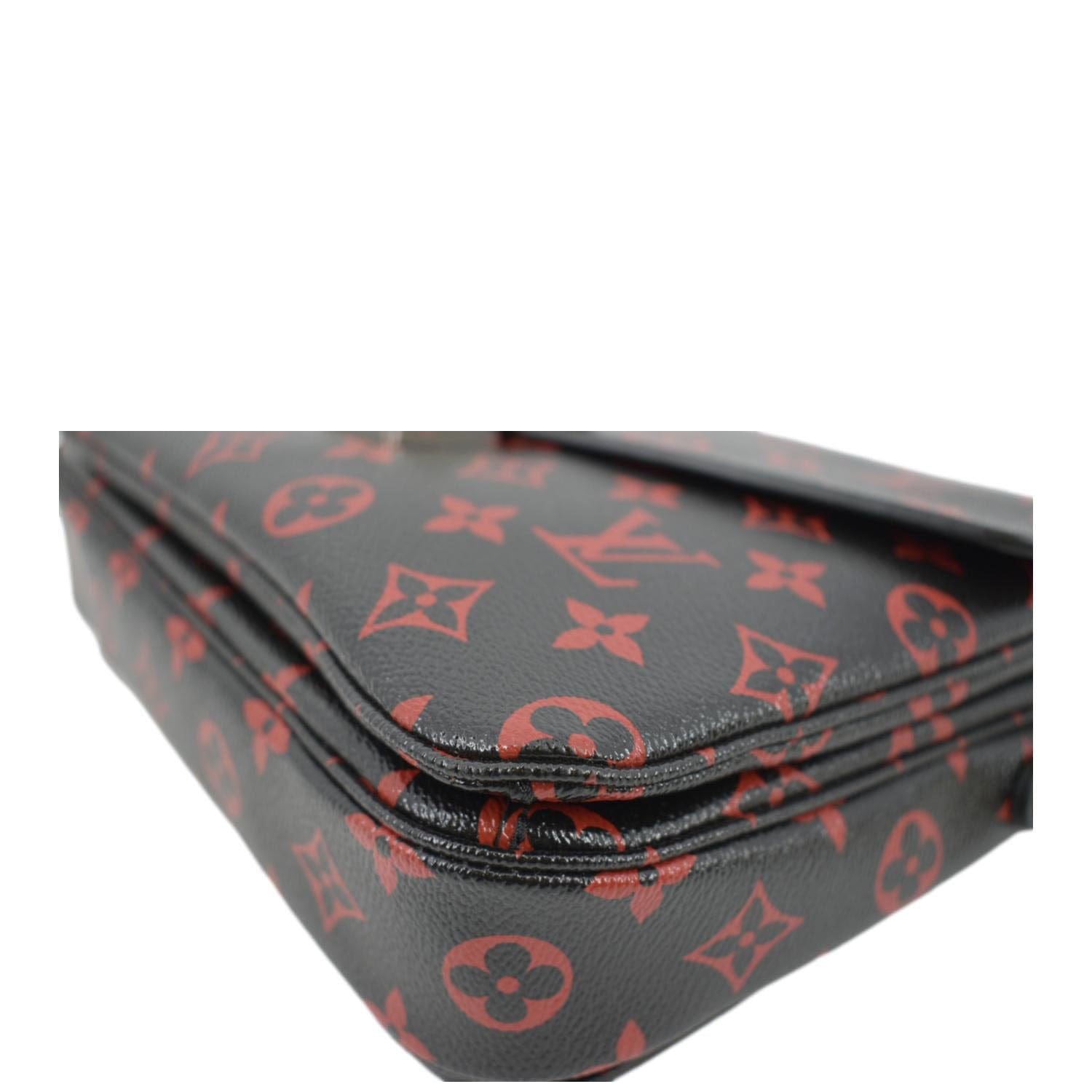 Louis Vuitton Metis Pochette Monogram Infrarouge Crossbody Bag Glossy Red