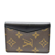 LOUIS VUITTON Pocket Organizer Monogram Canvas Wallet Black/Brown