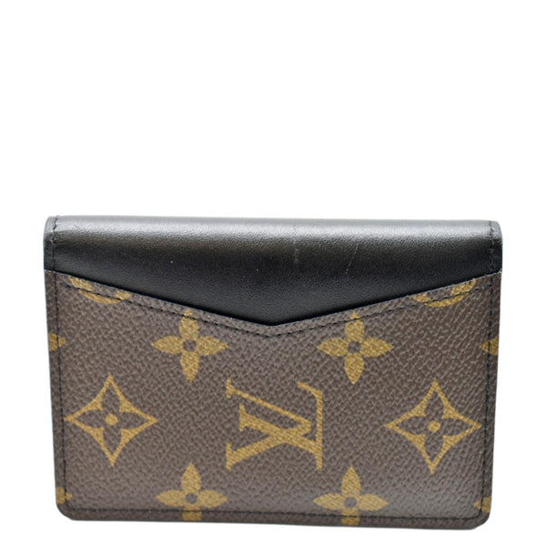 LOUIS VUITTON Pocket Organizer Monogram Canvas Wallet Black/Brown