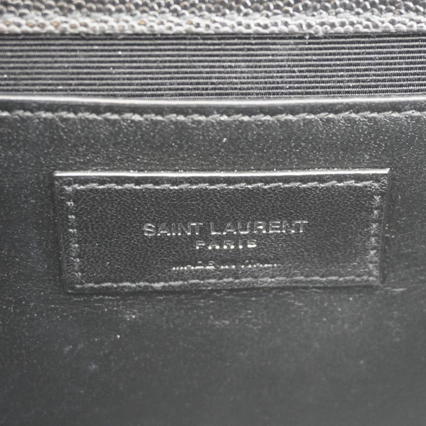 YVES SAINT LAURENT Envelope Flap Leather Chain Shoulder Bag Black