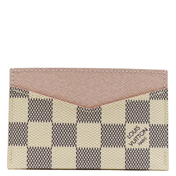 LOUIS VUITTON Damier Azur Card Holder White