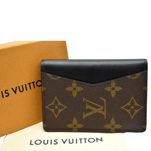 LOUIS VUITTON Pocket Organizer Monogram Canvas Wallet Black/Brown