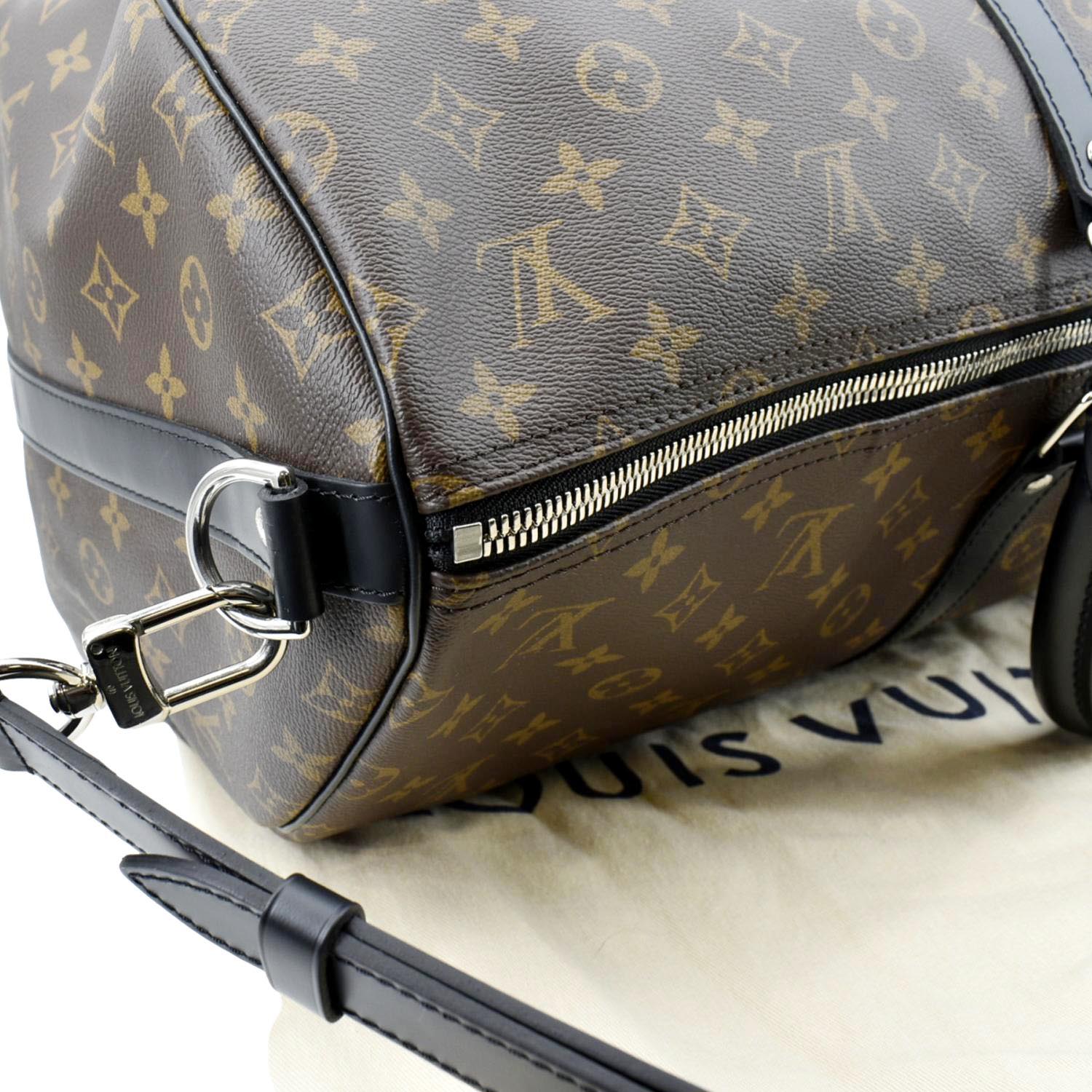 Louis Vuitton Keepall Bandouliere 50 Monogram Brown Macassar Yellow Weekend  Bag