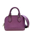 LOUIS VUITTON Nano Alma Epi Leather Top Handle Shoulder Bag Purple