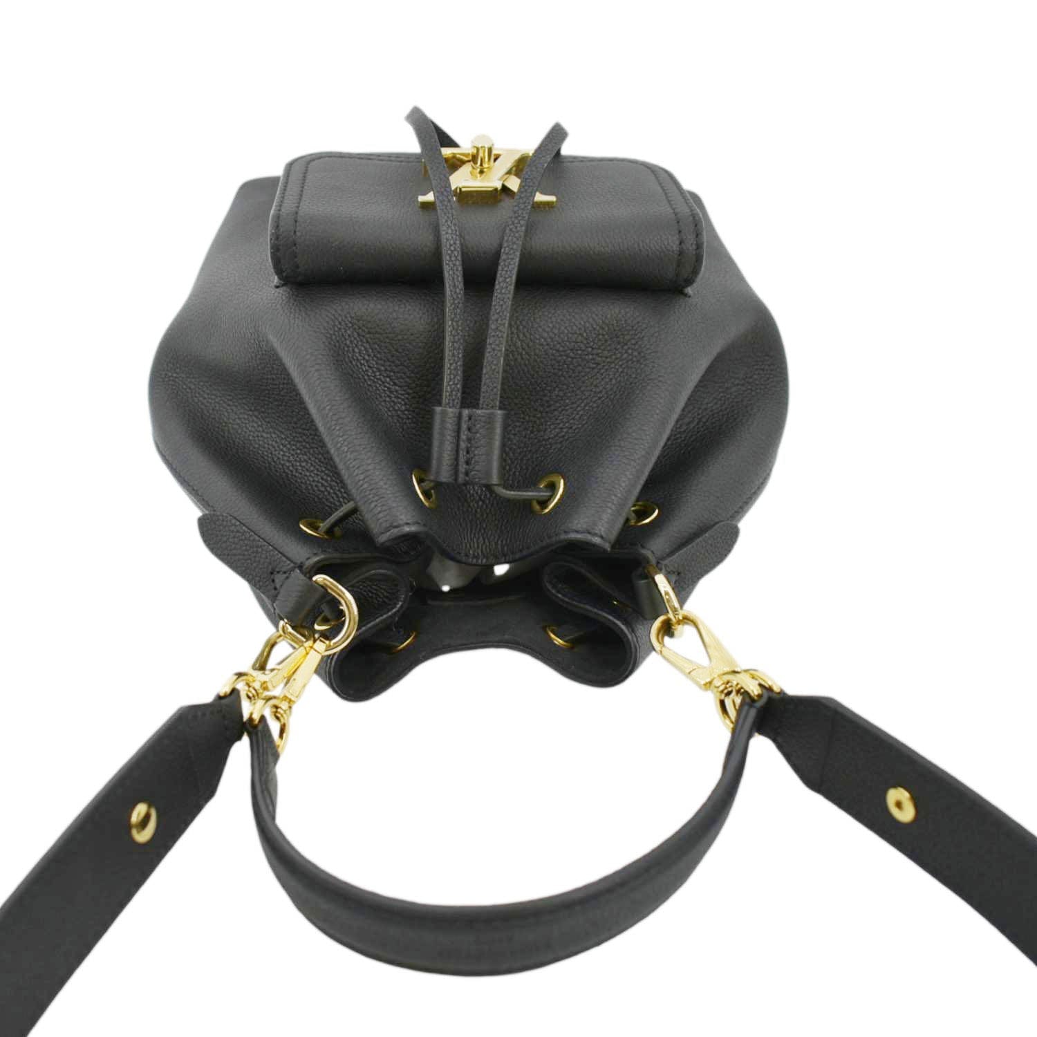 Lockme bucket leather handbag Louis Vuitton Black in Leather - 36092282