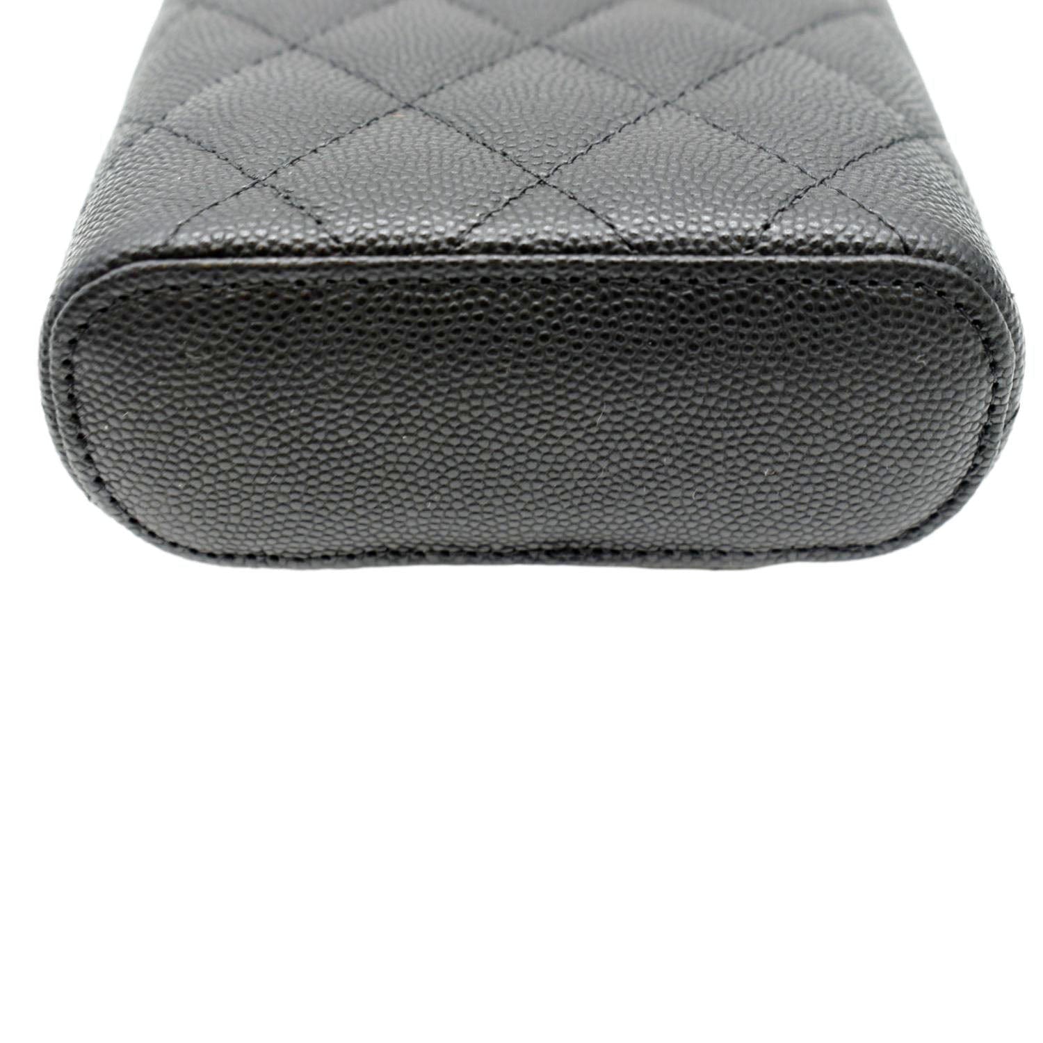 Chanel Caviar Quilted Vanity Phone Case Bag Black